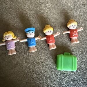 Vtg Arco Mini Dollhouse People Figure Miniature Toy 70-80s Green Suitcase Rubber